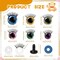 24 Pcs Glitter Safety Eyes with Eyelashes for Amigurumi – 12/14/16/18/20/25mm Mixed Colors
